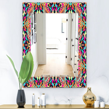 Electro Boho Color Trend Bohemian And Eclectic Frameless Vanity Mirror, 28x40