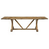 Den Extendable Pine Wood Dining Table, Brown