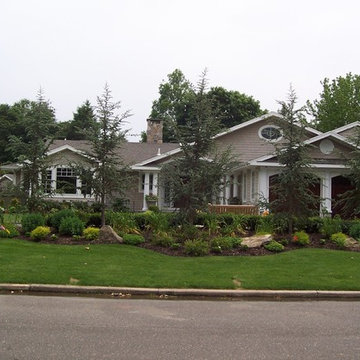 Front yard and circular driveway - Dix Hills, NY