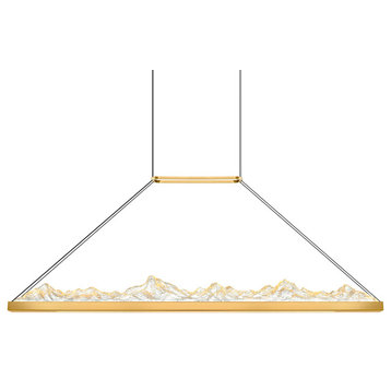 Himalayas Integrated LED Brass Chandelier