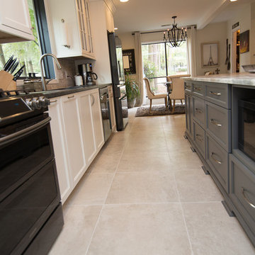 A New Open Plan Modern Kitchen and Living Room