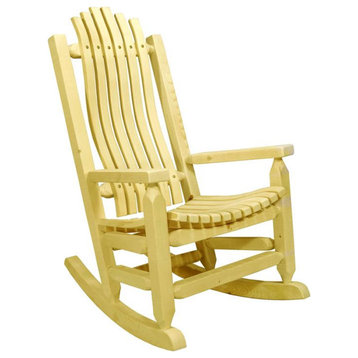 Montana Woodworks Homestead 19" Transitional Wood Adult Rocker in Gold