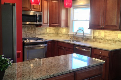 Example of a transitional kitchen design in Richmond