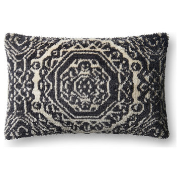 Black/White 13"x21" Decorative Accent Pillow
