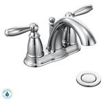 Moen - Moen 6610 Brantford Double Handle Centerset Bathroom Faucet - Featuring intricate architectural details that add a look of grandeur to your Bath, the Brantford collection will offer a timeless, elegant appeal to your decor. With each understated detail, Brantford is sure to create an enduring style in your home.