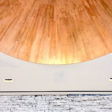 Antiqued copper leaf dome ceiling