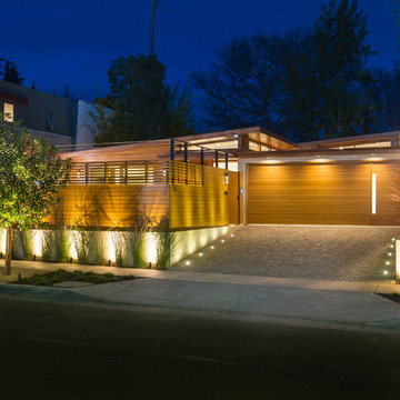 Southwest Street View with Awnings Closed