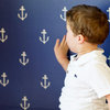 Anchors Away Wallpaper, Navy