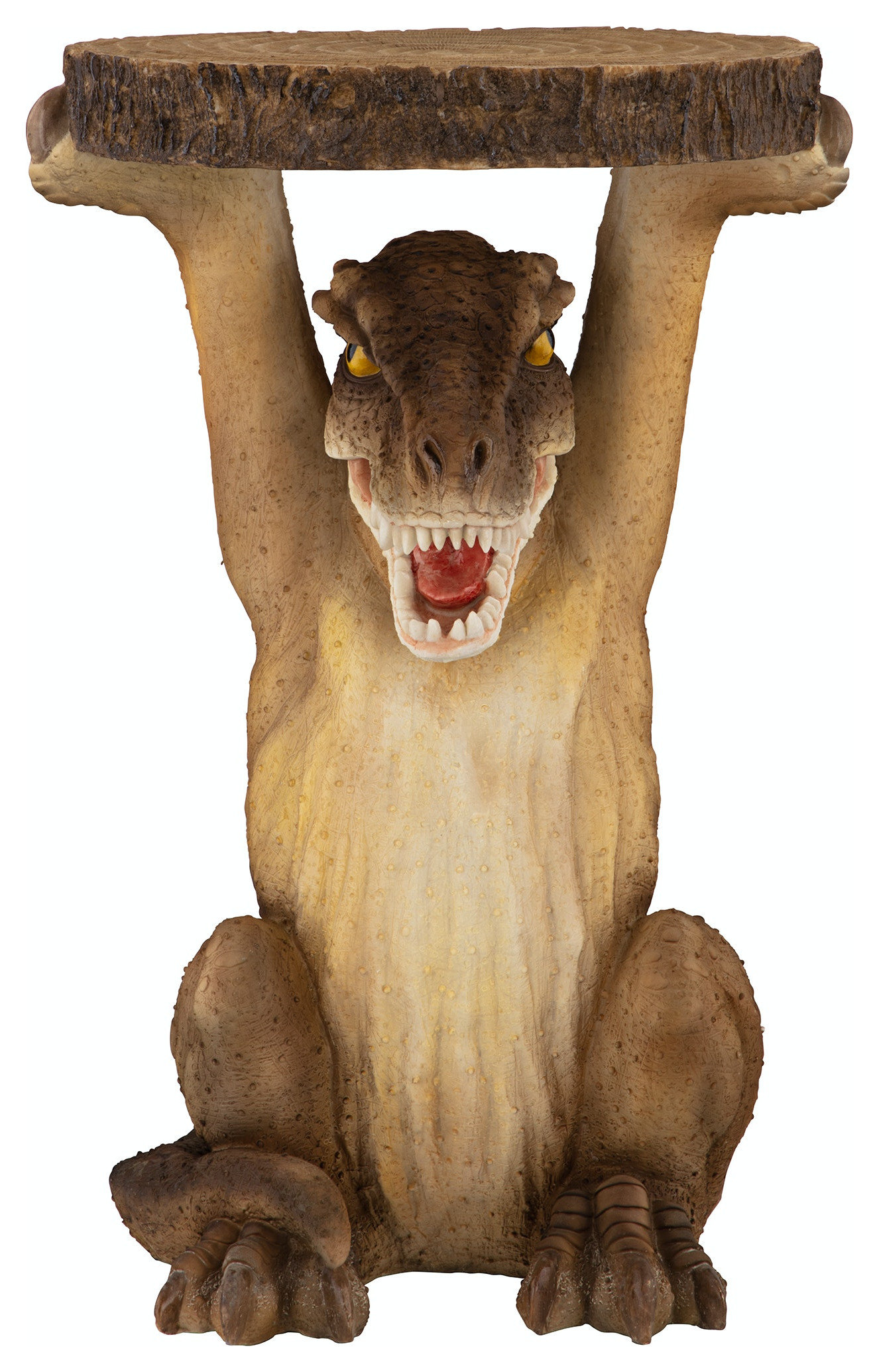 Design Toscano T-Rex Dinosaur Side Table - Rustic - Outdoor Side Tables ...