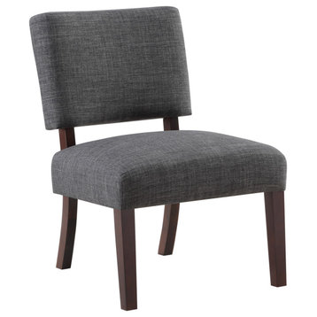 Jasmine Accent Chair, Charcoal Fabric