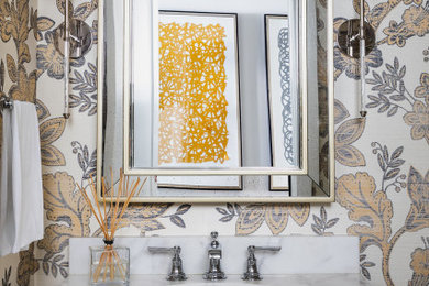 Inspiration for a contemporary powder room remodel in DC Metro