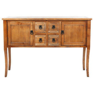 Micky Sideboard With Storage Drawers Brown/ Pine