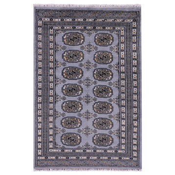 2' 8" X 3' 10" Silky Bokhara Hand Knotted Wool Rug - Q21774