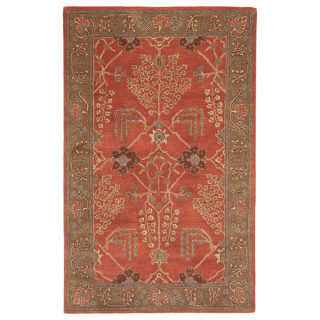 Jaipur Living Chambery Handmade Floral Orange/Brown Area Rug, 2'x3'