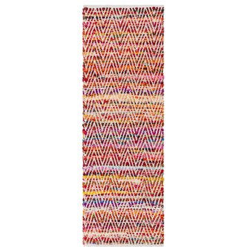 Contemporary Infuse Area Rug, Crimson, Runner 2'2"x6'