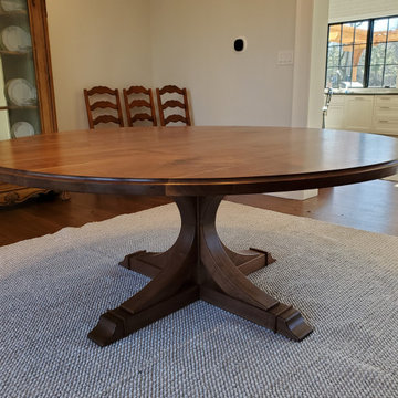 Round Pedestal Dining Table - Walnut