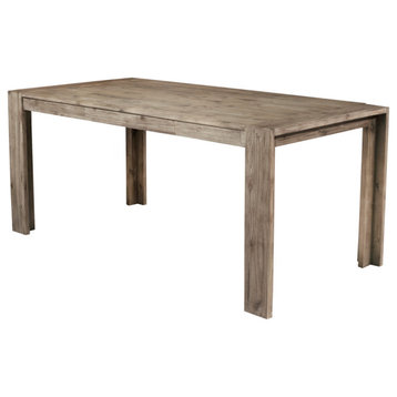 Seashore Fixed Top Dining Table, Antique Natural