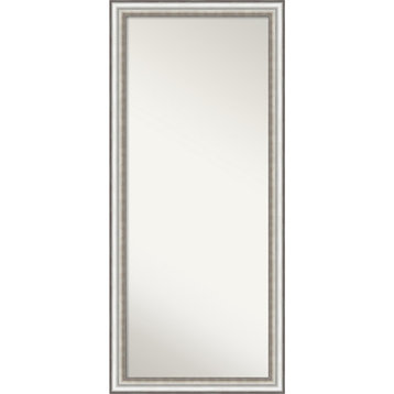 Salon Silver Non-Beveled Full Length Floor Leaner Mirror - 29.25 x 65.25 in.