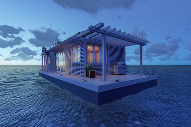 Shipping Container Floating House Double Unit