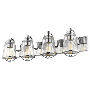 4 Light Vanity Light In Coastal Style-8.88 Inches Tall and 32 Inches Wide