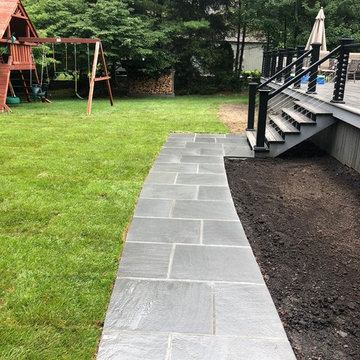Bluestone walkway installation