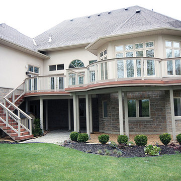 High decks over 6 feet above grade.
