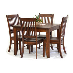 Mission table with 2 leaves and Carlisle chairs - Products