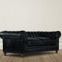 Bensington 77" Leather Upholstered Sofa - Sofas