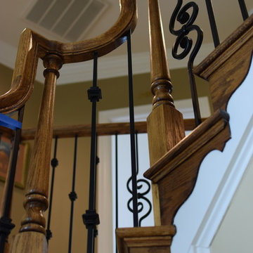 Mc Lean Va Stair remodel with Iron balusters