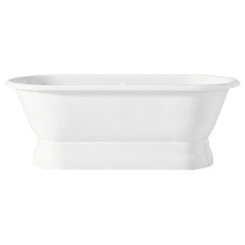 Cheviot Products Regal Cast Iron Pedestal Tub With Rolled Rim