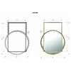 Gayle Modern Gold 33"Hx25"W Metal Wall Mirror - Decorative Circular Round Mirror