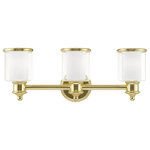 Livex Lighting - Livex Lighting Polished Brass 3-Light Bath Vanity - A magnificent home lighting choice, the Middlebush collection three light bath light effortlessly blends traditional style with clean, modern-day materials.