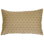 Pillow Decor Ltd. - Pillow Decor - Sunbrella Renata Hemp 12 x 20 Outdoor Pillow - Renata Hemp outdoor fabric by Sunbrella. This warm mocha beige pillow has tiny black flecks that add panache. This perfectly proportioned pillow has subtle texture in its horizontal stripes. Mixes well with the other neutral pillows in the series for an interesting collection!