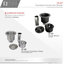 STYLISH 3.5 Inch Stainless Steel Kitchen Sink Extra Deep Strainer