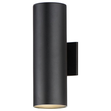 Outpost 2-Light LED Outdoor Wall Sconce in Black