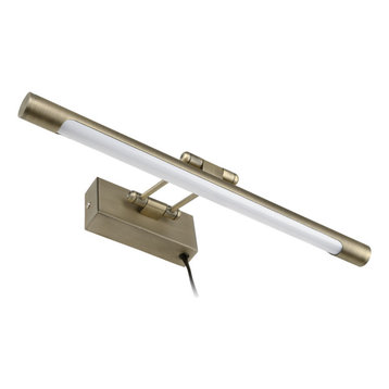 LED Picture Light, Plug-In/Hardwire, Antique Brass Finish