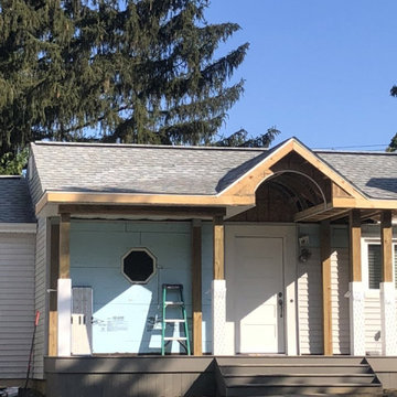 Composite Deck Front Porch and Barrel Cove Entryway