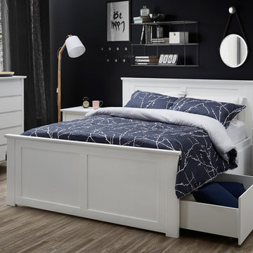 Coco 8PCE White Queen Storage Bedroom Suite | Hardwood Frame