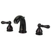 Dyconn Faucet 3 Hole Faucet with Pull Rod Pop-up Drain, Oil Rubbed Bronze