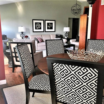 TRANSITIONAL LIVING ROOM & DINING ROOM