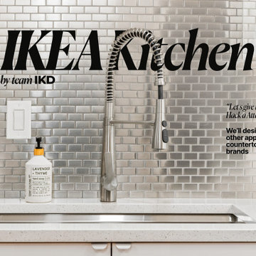 Designing a Gloss White, Minimal IKEA kitchen in a Mid-Century Home