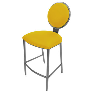 535 Stainless Steel Bar Stool 26" 30" Extra Tall  35", Yellow, 26"