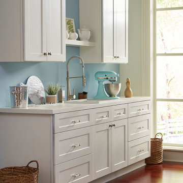White, Solid, Real Wood, White Birch, Kitchen Cabinets