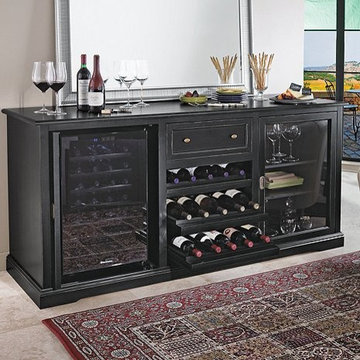 SIENA WINE CREDENZA - NERO