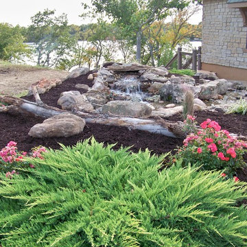 Lake Fed waterfalls and streams