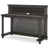 Bunkhouse Activity Table, Corrugated Metal Accent, Aged Barnwood Finish