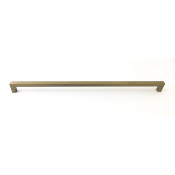 Square Bar Pull Cabinet Handle Gold Champagne Stainless 12 mm., 18"