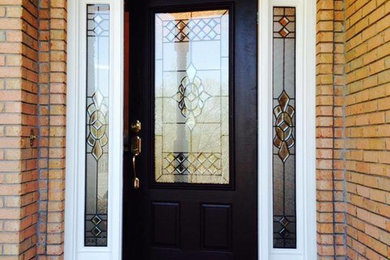 Entryway - transitional entryway idea in Atlanta