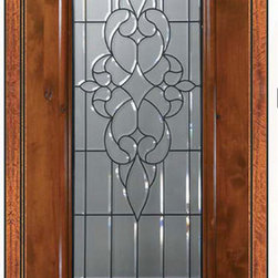 Prehung Entry Single Door 96 Alder Courtlandt 1 Panel 3/4 Lite Glass - Front Doors