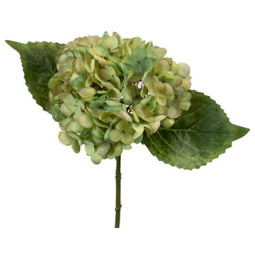 Hydrangea Pick Green/Purple - 13 Inches (6 stems)